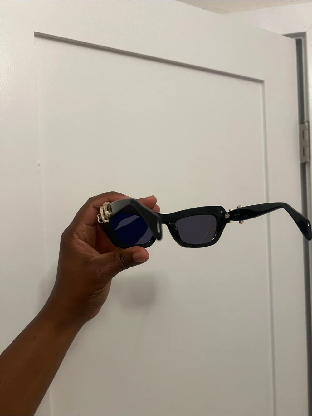 Black Sunglasses with Gold Accent